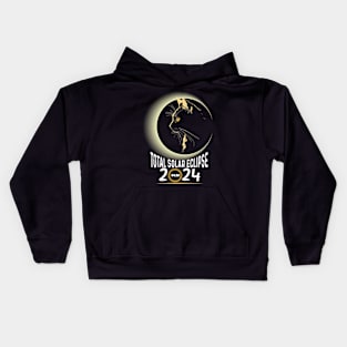 Solar Eclipse 2024 Shirt Total Eclipse April 8th 2024 Cat Kids Hoodie